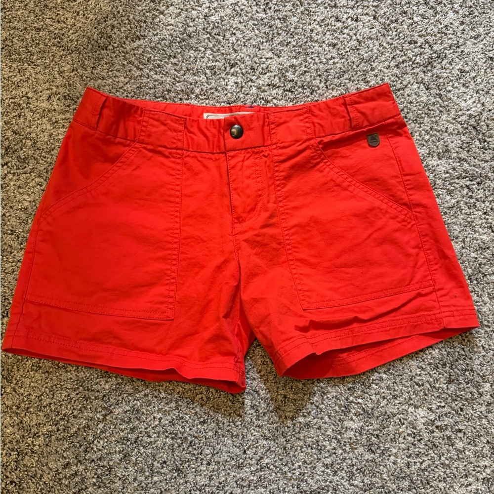 Burton Red Cargo Shorts Vibrant Summer Style